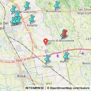 Mappa Via San Pio X, 36060 Romano D'ezzelino VI, Italia (2.94917)