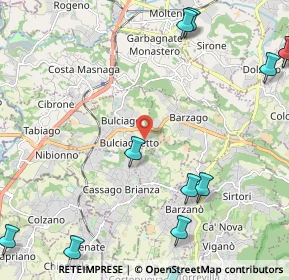 Mappa Via Lavello, 23892 Bulciago LC, Italia (3.22917)