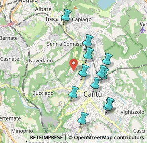 Mappa Via per Cantù, 22060 Cucciago CO, Italia (1.785)