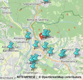 Mappa Via Europa, 24018 Villa d'Almè BG, Italia (2.05357)