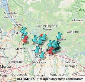 Mappa Via Europa, 24018 Villa d'Almè BG, Italia (10.5225)