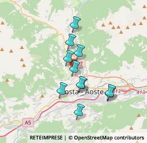 Mappa Località Arpuilles Entrebin, 11100 Aosta AO, Italia (2.84545)
