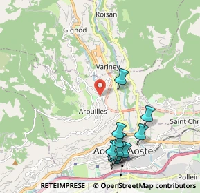 Mappa Località Arpuilles Entrebin, 11100 Aosta AO, Italia (2.34364)