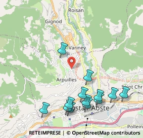 Mappa Località Arpuilles Entrebin, 11100 Aosta AO, Italia (2.32154)