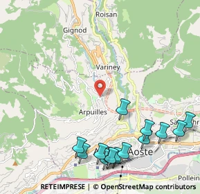 Mappa Località Arpuilles Entrebin, 11100 Aosta AO, Italia (2.71143)