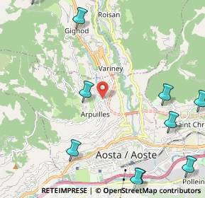 Mappa Località Arpuilles Entrebin, 11100 Aosta AO, Italia (3.16909)