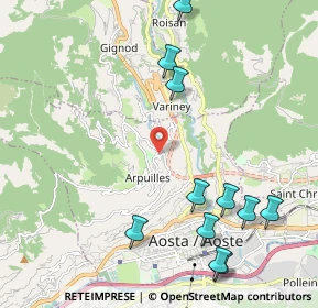 Mappa Località Arpuilles Entrebin, 11100 Aosta AO, Italia (2.52545)