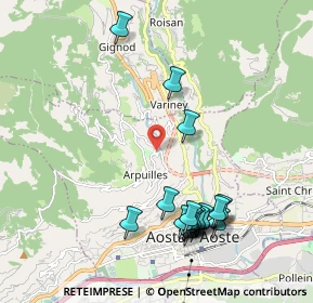 Mappa Località Arpuilles Entrebin, 11100 Aosta AO, Italia (2.193)