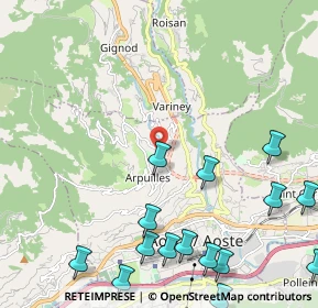 Mappa Località Arpuilles Entrebin, 11100 Aosta AO, Italia (2.98867)