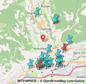 Mappa Località Arpuilles Entrebin, 11100 Aosta AO, Italia (2.197)