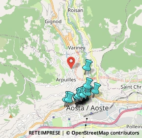 Mappa Località Arpuilles Entrebin, 11100 Aosta AO, Italia (1.8975)