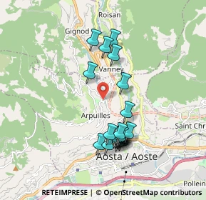 Mappa Località Arpuilles Entrebin, 11100 Aosta AO, Italia (1.704)