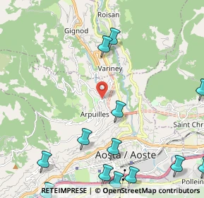 Mappa Località Arpuilles Entrebin, 11100 Aosta AO, Italia (3.08)