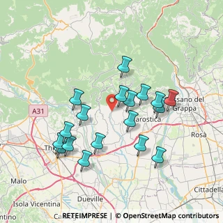 Mappa Via Lavarda, 36063 Marostica VI, Italia (7.10278)