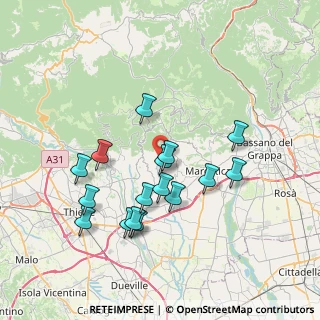 Mappa Via Lavarda, 36063 Marostica VI, Italia (6.96813)