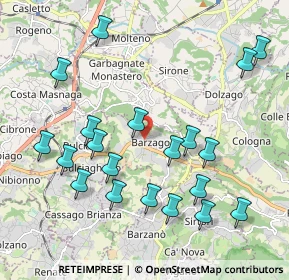 Mappa Via Forte, 23890 Barzago LC, Italia (2.1805)