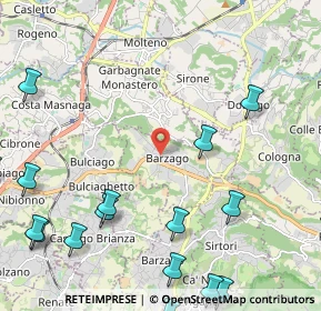 Mappa Via Forte, 23890 Barzago LC, Italia (3.327)
