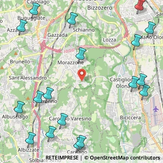 Mappa Via Gornate Olona, 21040 Morazzone VA, Italia (3.33222)