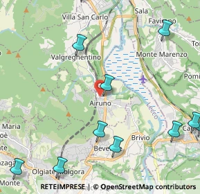 Mappa Via Vittorio Emanuele II, 23881 Airuno LC, Italia (3.09083)