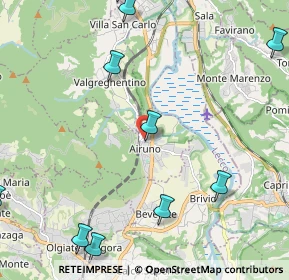 Mappa Via Vittorio Emanuele II, 23881 Airuno LC, Italia (3.22167)