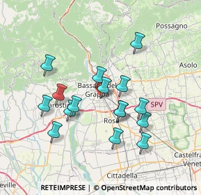 Mappa Via Giacomo Leopardi, 36061 Bassano del Grappa VI, Italia (6.50313)