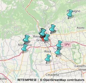 Mappa Via Giacomo Leopardi, 36061 Bassano del Grappa VI, Italia (4.98643)