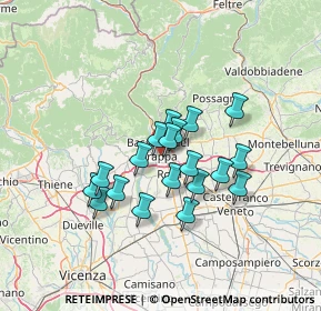 Mappa Via Giacomo Leopardi, 36061 Bassano del Grappa VI, Italia (10.39474)