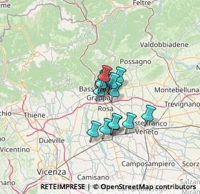 Mappa Via Giacomo Leopardi, 36061 Bassano del Grappa VI, Italia (7.43)