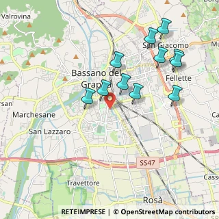 Mappa Via Giacomo Leopardi, 36061 Bassano del Grappa VI, Italia (1.92182)