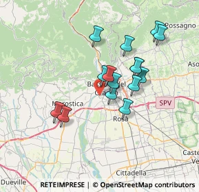 Mappa Viale Aldo Moro, 36061 Bassano del Grappa VI, Italia (5.91467)