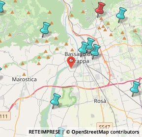Mappa Via Santa Bertilla, 36061 Bassano del Grappa VI, Italia (5.74091)