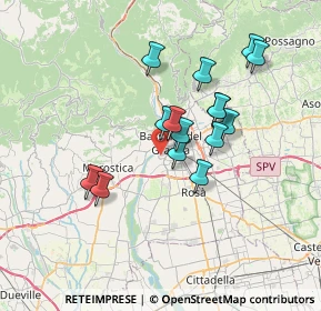 Mappa Via Santa Bertilla, 36061 Bassano del Grappa VI, Italia (5.84267)