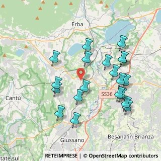 Mappa Via Alessandro Volta, 22040 Lurago D'erba CO, Italia (3.909)