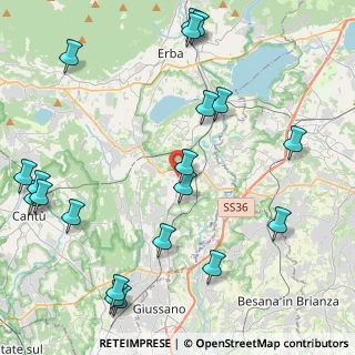 Mappa Via Alessandro Volta, 22040 Lurago D'erba CO, Italia (5.5695)