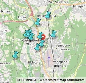 Mappa Via G. Leopardi, 21043 Castiglione Olona VA, Italia (1.36727)