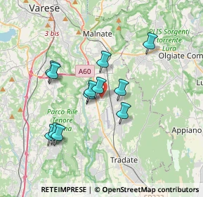 Mappa Via G. Leopardi, 21043 Castiglione Olona VA, Italia (3.09917)