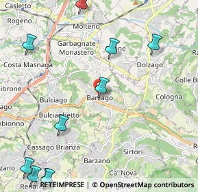 Mappa Via A. Manzoni, 23890 Barzago LC, Italia (3.31917)
