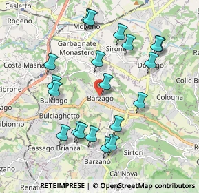 Mappa Via A. Manzoni, 23890 Barzago LC, Italia (1.996)