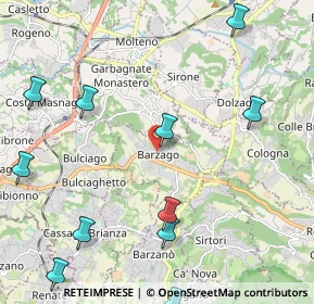 Mappa Via Alessandro Manzoni, 23890 Barzago LC, Italia (3.26333)