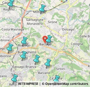 Mappa Via Alessandro Manzoni, 23890 Barzago LC, Italia (2.88545)