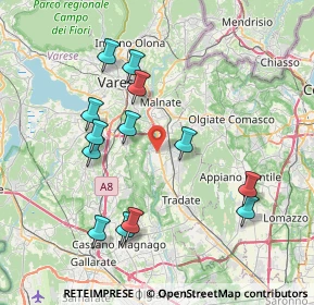 Mappa Via A.Volta, 21043 Castiglione Olona VA, Italia (7.69692)