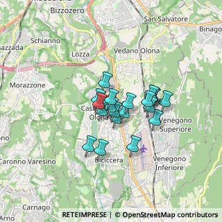 Mappa Via A.Volta, 21043 Castiglione Olona VA, Italia (1.108)