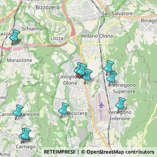 Mappa Via A.Volta, 21043 Castiglione Olona VA, Italia (2.55167)