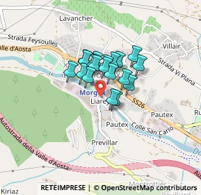 Mappa Piazza Bienheureux V. de Leaval, 11017 Morgex AO, Italia (0.247)