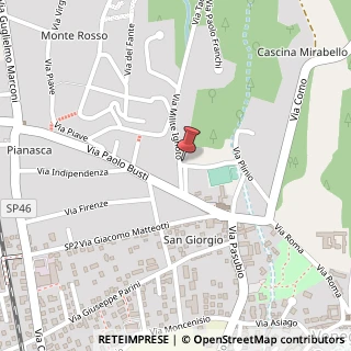 Mappa Via delle Rimembranze, 1, 21040 Venegono Superiore, Varese (Lombardia)