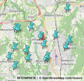 Mappa Via Alessandro Volta, 21043 Castiglione Olona VA, Italia (2.22125)