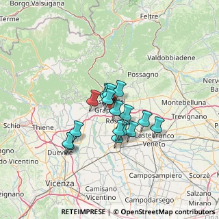 Mappa Via Portile, 36061 Bassano del Grappa VI, Italia (9.16118)