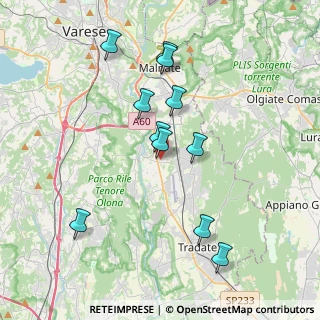 Mappa Via F.lli Rosselli, 21043 Castiglione Olona VA, Italia (3.65545)