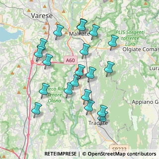 Mappa Via F.lli Rosselli, 21043 Castiglione Olona VA, Italia (3.782)