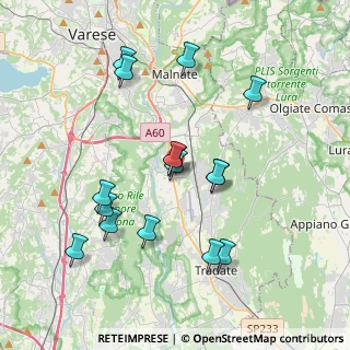 Mappa Via F.lli Rosselli, 21043 Castiglione Olona VA, Italia (3.715)
